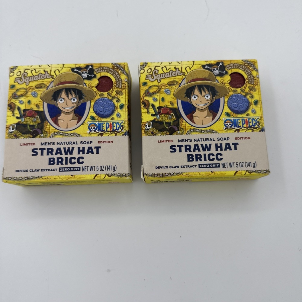 Dr Squatch One Piece Duo 5 Oz Soaps Lot Of 2 Straw Hat Bricc Bar Soaps